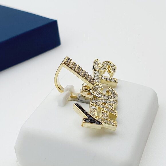 "14K Gold Plated Cubic Zircon Pendant, INUS1BR065 - Picture 8 of 9